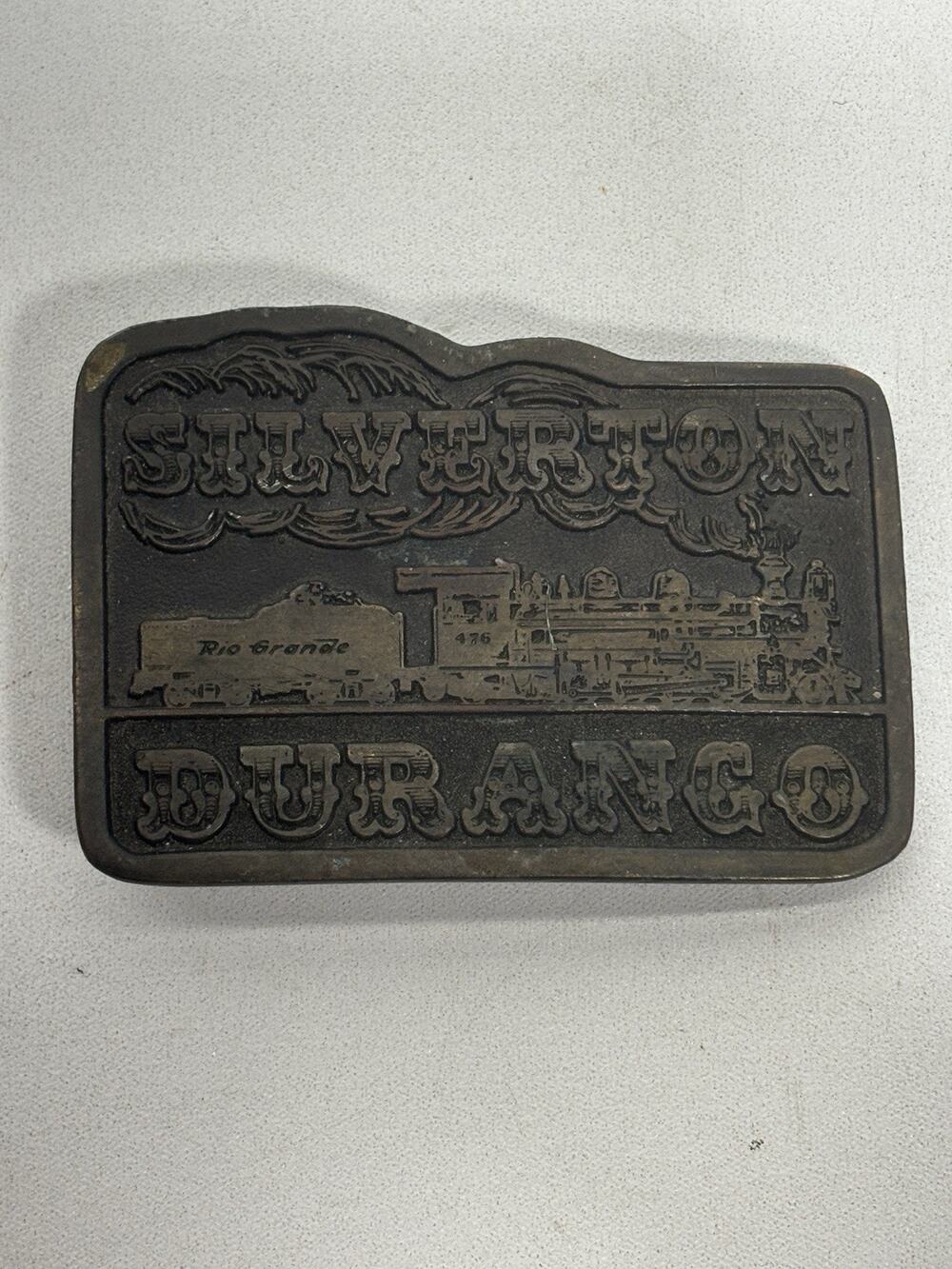 Vintage 1978 Durango Silverton Rio Grande Railroad Train Belt Buckle Brass Daisy